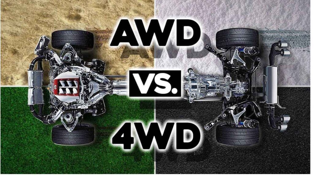 Comparison showing AWD cars and 4WD cars