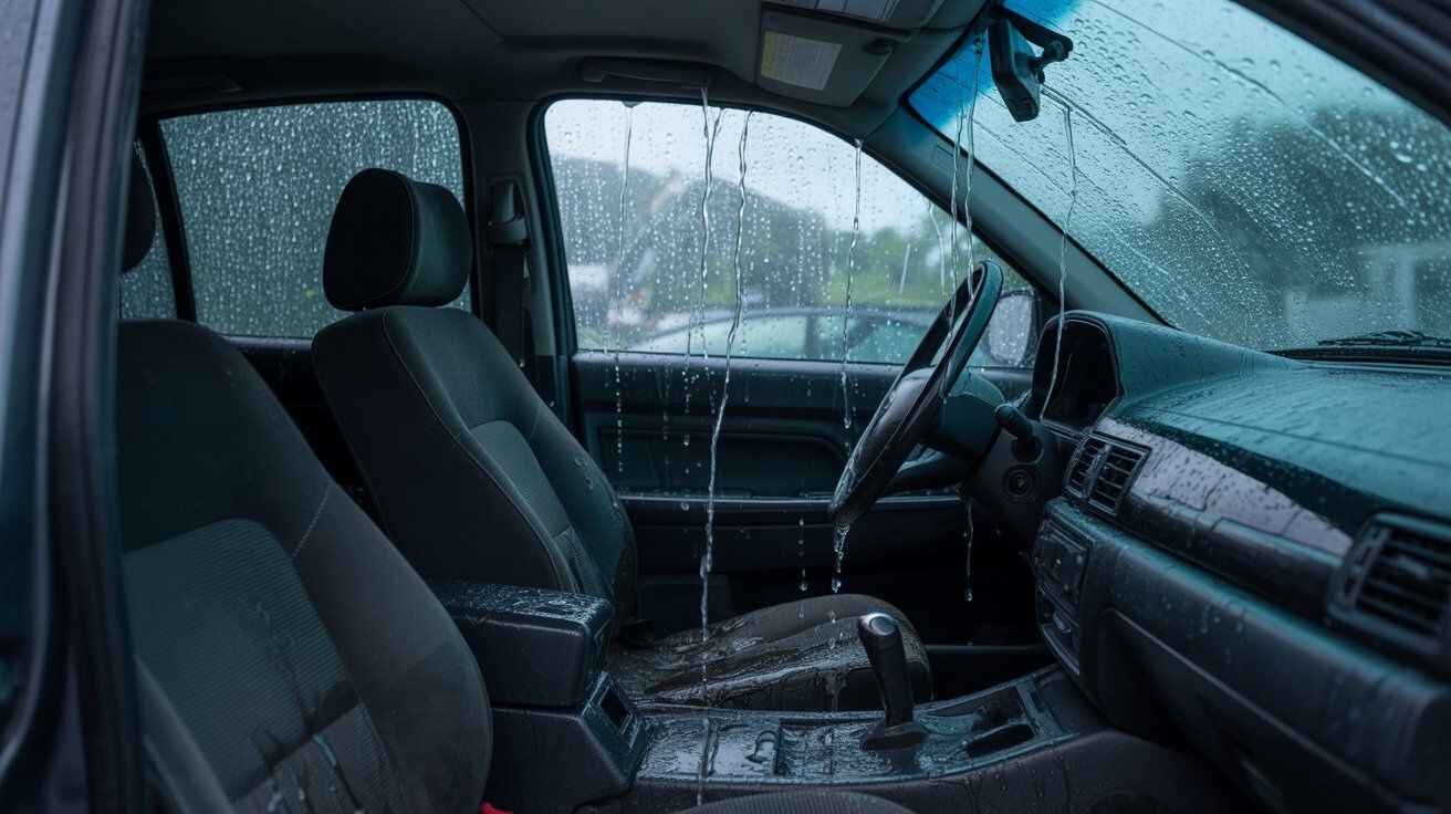 Why is water leaking in my car when it rains?