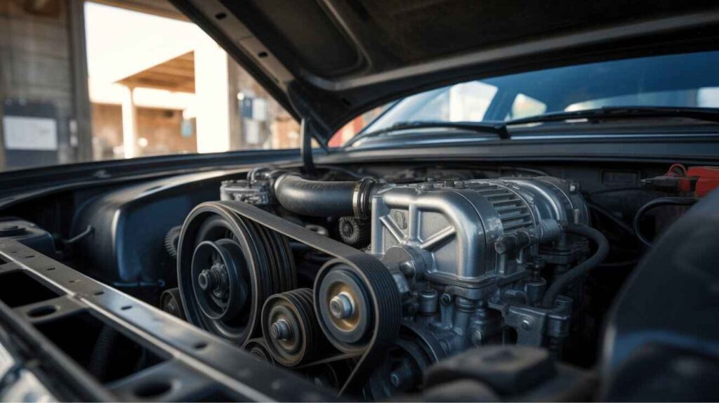 Car AC compressor adding load to the engine.